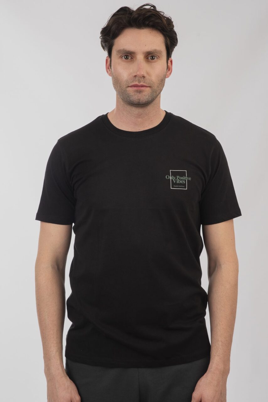T shirt με τύπωμα στο στήθος Ts 9058 Black (4)