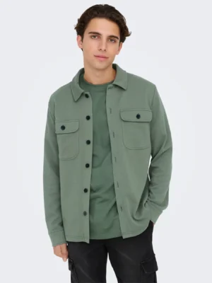 oversize πουκάμισο με ανάγλυφη πλέξη 22021279 Castor Gray (3)
