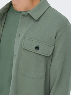 oversize πουκάμισο με ανάγλυφη πλέξη 22021279 Castor Gray (4)