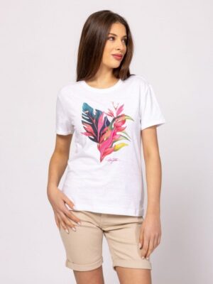Γυναικείο T shirt MediraT17026 Botanic White (4)