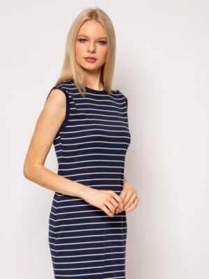 Γυναικείο φόρεμα ριγέ ViveroT23015 Navy (3)