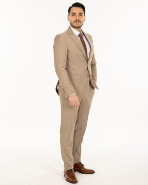 κουστούμι με ανάγλυφη πλέξη 568217 Beige (4)