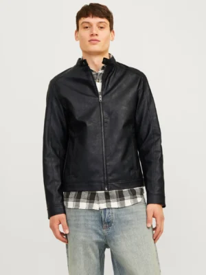 Faux δερμάτινο μπουφάν 12261195 Black (4)