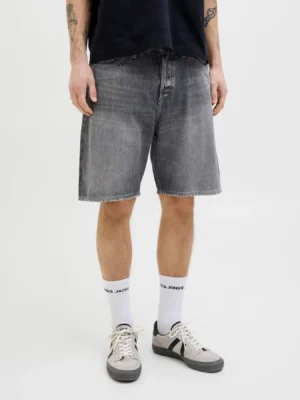 jean baggy fit βερμούδα 12272356 Black Denim (3)