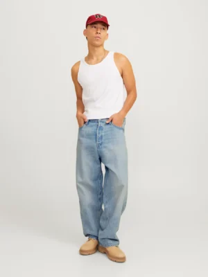 jean baggy fit παντελόνι 12272228 Blue Denim (2)