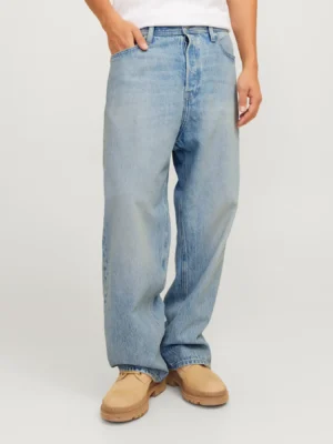 jean baggy fit παντελόνι 12272228 Blue Denim (4)