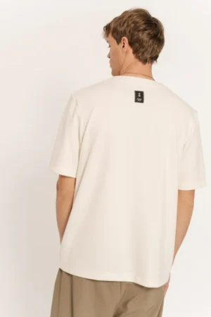 Ανδρικό t shirt με ανάγλυφη πλέξη MP N TOP S25 018 Beige (2)