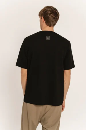 Ανδρικό t shirt με ανάγλυφη πλέξη MP N TOP S25 018 Black (2)