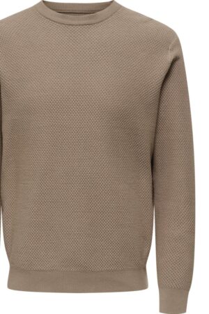πλεκτό με ανάγλυφη πλέξη 22033297 Desert Taupe