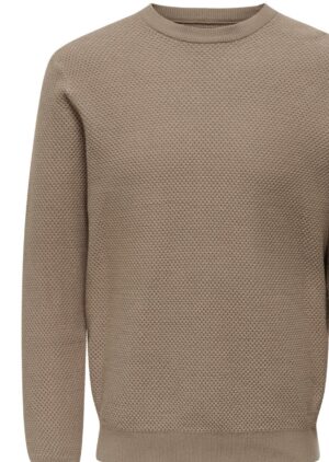 πλεκτό με ανάγλυφη πλέξη 22033297 Desert Taupe (2)