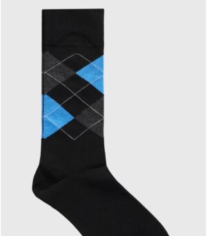 Ανδρικές καρό κάλτσες FBM012 056 10 Black (2)