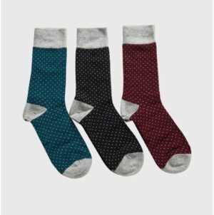 Ανδρικές Κάλτσες 3 pack FBM012 067 10 BlackEmeraldΒurgundy (2).