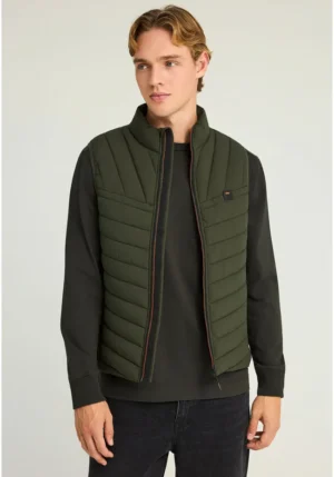 Ανδρικό αμάνικο καπιτονέ μπουφάν FBM012 001 01 Forest Green (4)