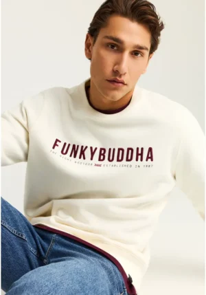 Ανδρικό φούτερ με τυπωμένο logo The essentials FBM012 004 06 Off White (4)