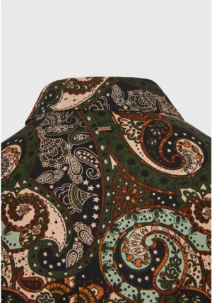 Γυναικείο all over printed πουκάμισο FBL012 118 05 Brown (4)