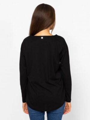 Γυναικείο μακρυμάνικο μπλουζάκι CarminaT15040 Black