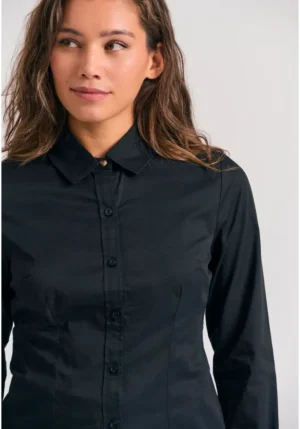 Γυναικείο πουκάμισο από βαμβάκι FBL012 105 05 Black (3)