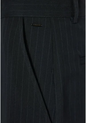 Γυναικείο tailored παντελόνι με ρίγες FBL012 115 02 Navy (4)