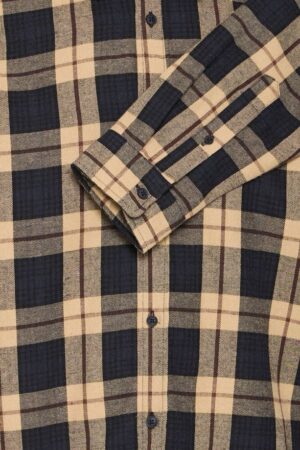 καρό flannel πουκάμισο 20718859194011 Blue (3)