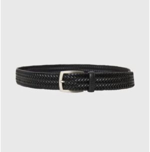 Ανδρική πλεκτή δερμάτινη ζώνη FBM012 097 10 Black (2)