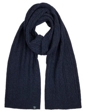 ανδρικό πλεκτό κασκόλ Scr8205092 Navy Mel