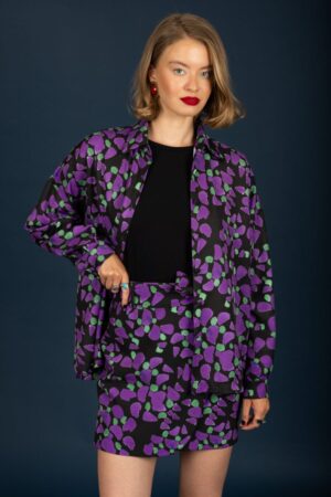 εμπριμέ mini φούστα 130 41114 Purple
