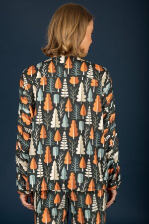 εμπριμέ oversize μπλούζα Christopher 130 61106 Grey (3)