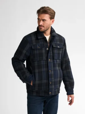 μπουφάν καρό Jac1145090 Navy