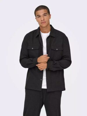 Overshirt πουκάμισο 22035991 D.K Grey Mel (3)