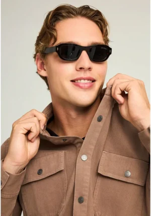 Overshirt τζιν ανδρικό πουκάμισο με τσέπες στο στήθος FBM012 080 05 Cigar (4)