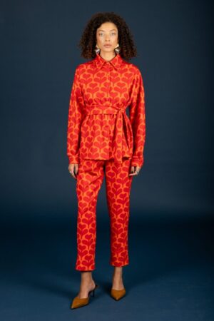oversize εμπριμέ πουκάμισο Fuller 130 71493 Red