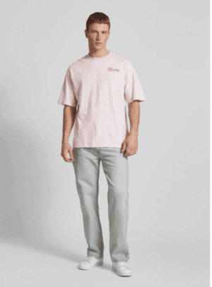 oversize t shirt με πίσω στάμπα 20717782152705 Pink (4)