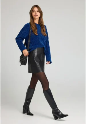 Φούστα από οικολογικό δέρμα (PU) FBL012 117 14 Black (3)