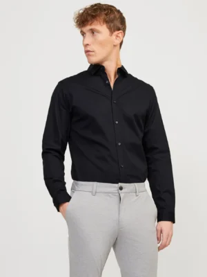 πουκάμισο slim fit 12201905 Black (5)