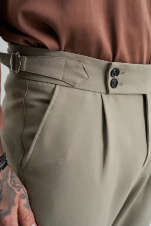 Timeless Charm παντελόνι cool fit 600528 Olive (2)