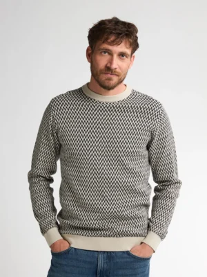 ζακάρ πουλόβερ με λαιμόκοψη Kwr2520112 Beige (3)