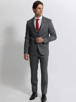 ανδρικό κοστούμι με γιλέκο Hank 2031 D.K Grey