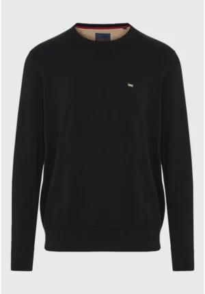βαμβακερό πουλόβερ FBM012 001 09 Black (3)