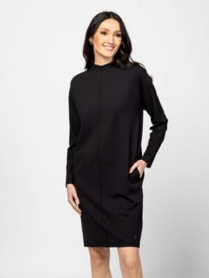 Γυναικείο μακρυμάνικο φόρεμα Vanace12021 Black (3)
