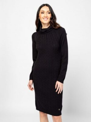 Γυναικείο πλεκτό φόρεμα Heir54012 Black (4)