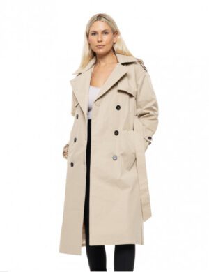 Γυναικεία μακριά καπαρντίνα 54 101 068 Beige (5)