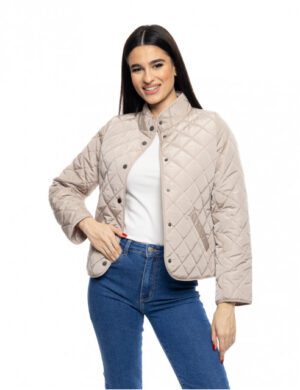 Γυναικείο κοντό μπουφάν 53 101 020 Beige (2)