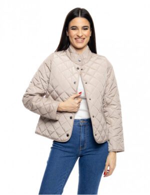 Γυναικείο κοντό μπουφάν 53 101 020 Beige