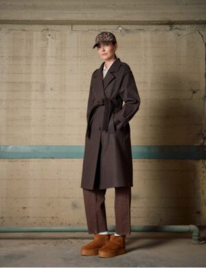 Γυναικείο μακρύ παλτό 54 101 055 Brown (4)