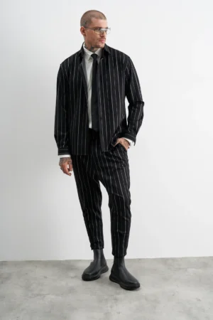 Iconic ριγιέ παντελόνι 600101 Black (4)