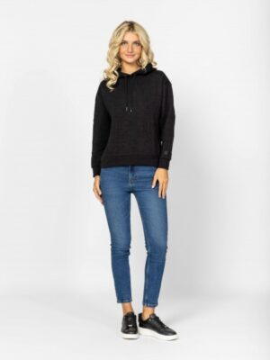φούτερ με κουκούλα SansiT02028 Black