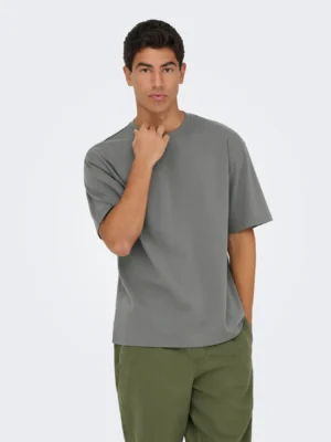 box fit t shirt 22031940 Castor Gray