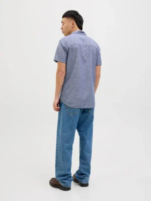 λινό πουκάμισο 12268965 Faded Denim (3)