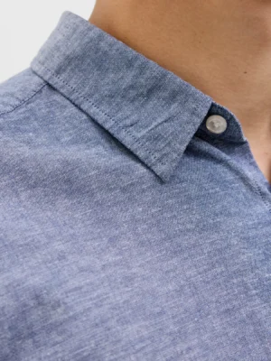 λινό πουκάμισο 12268965 Faded Denim