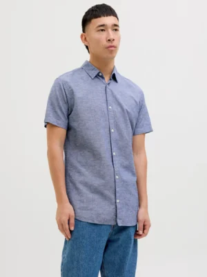 λινό πουκάμισο 12268965 Faded Denim (4)